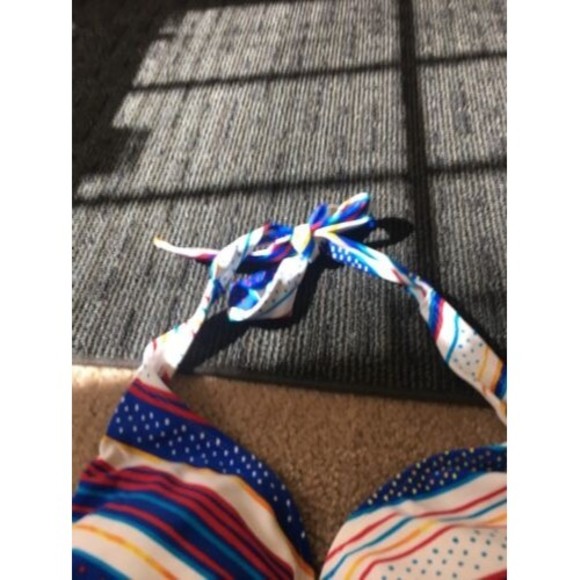 Catalina Women's Plus Tankini Swim Halter Top w/Tie Neck 1 Pc Size 1X (16W) - Picture 4 of 9